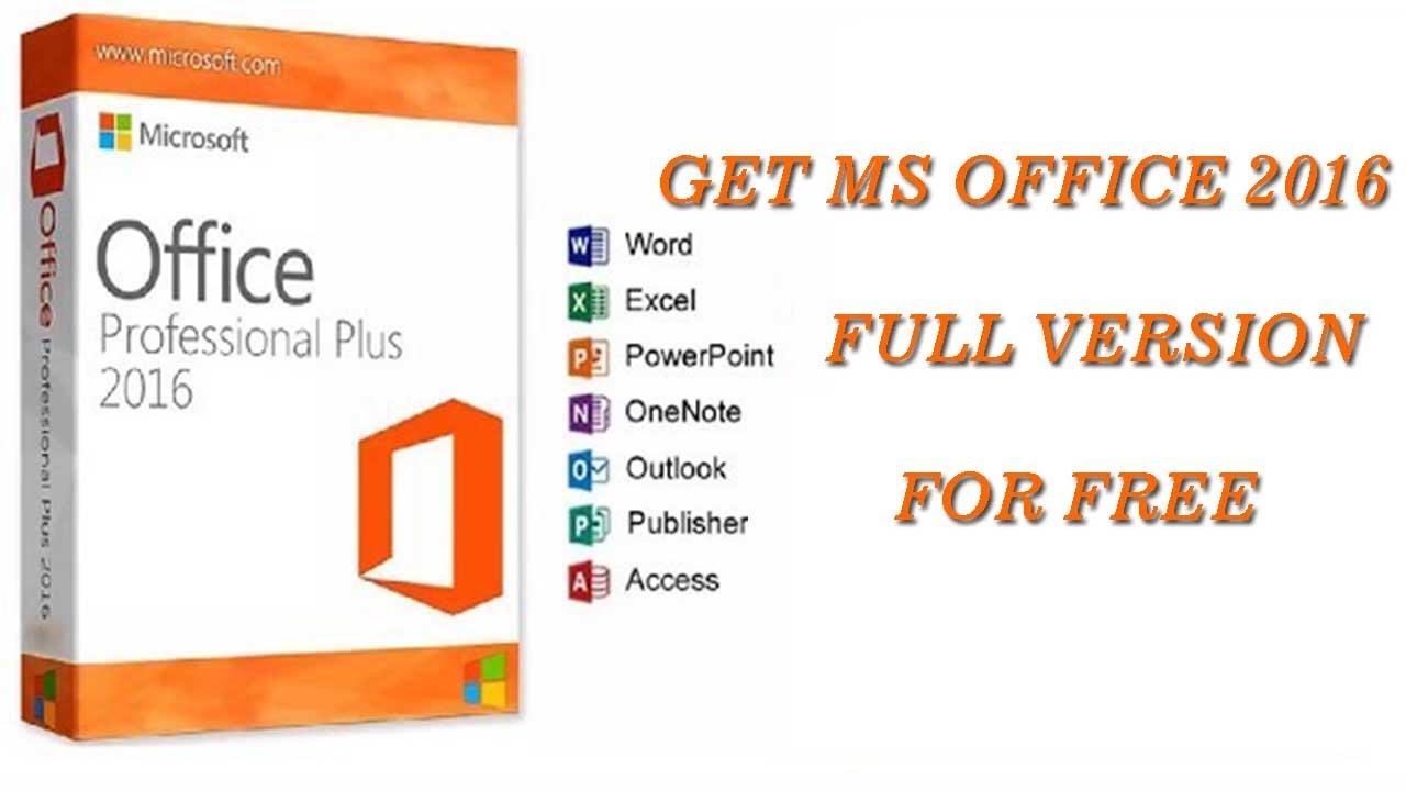 ms office professional plus 2016 free
