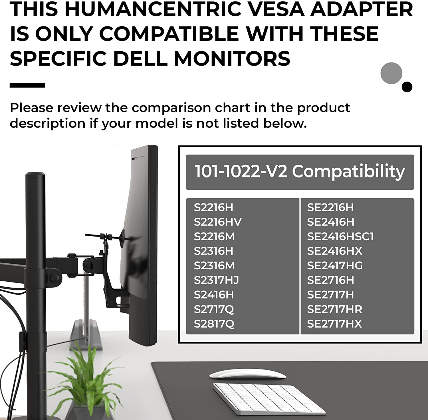 vesa mount adapter for dell monitors se27